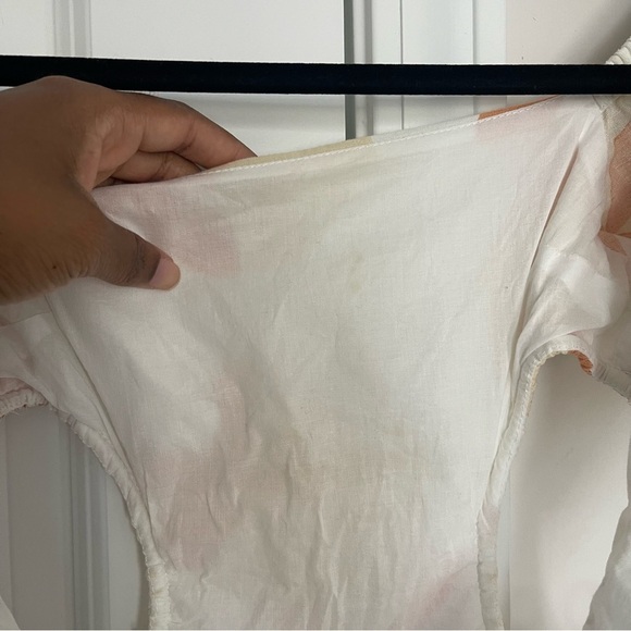 Sabo Skirt Zola Floral Linen Cotton Side Cutout Mini Dress - Picture 10 of 11